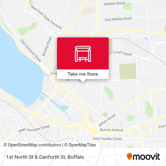 1st North St & Danforth St map