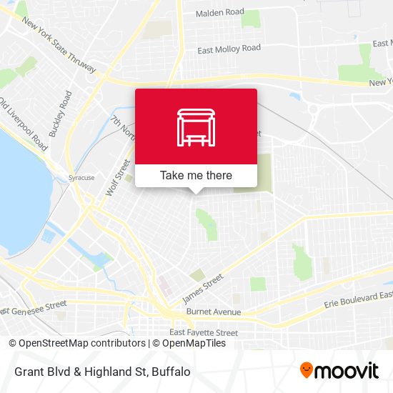Grant Blvd & Highland St map