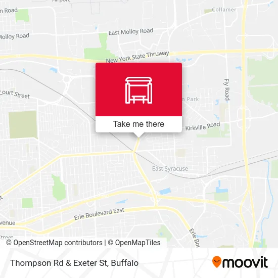 Thompson Rd & Exeter St map