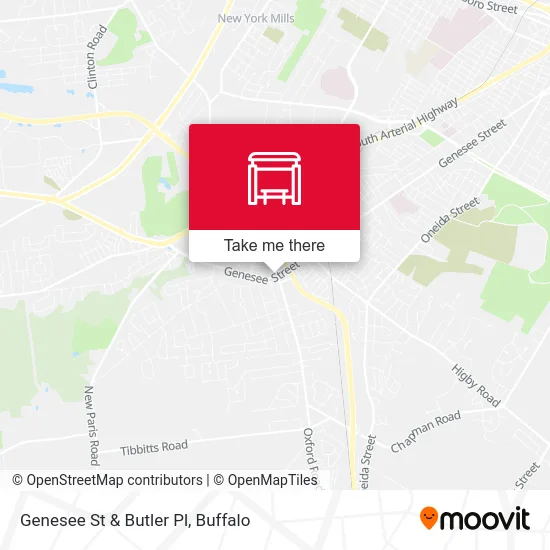 Genesee St & Butler Pl map