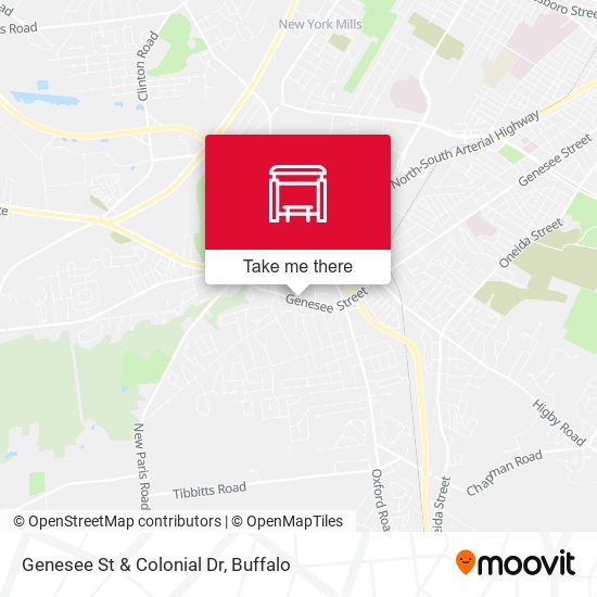 Genesee St & Colonial Dr map