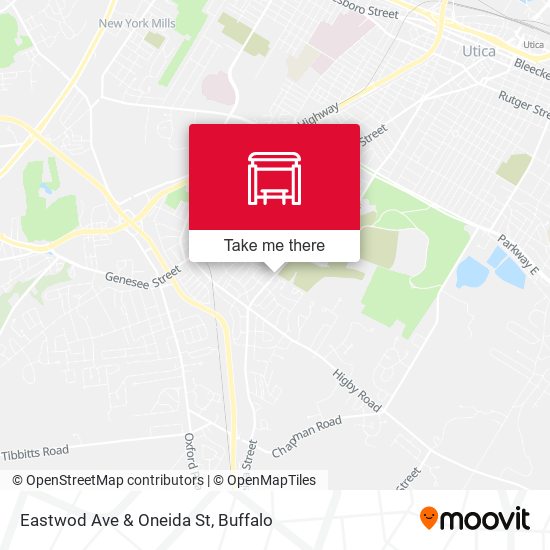 Eastwod Ave & Oneida St map