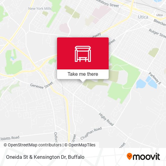 Oneida St & Kensington Dr map