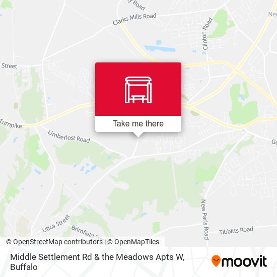 Mapa de Middle Settlement Rd & the Meadows Apts W