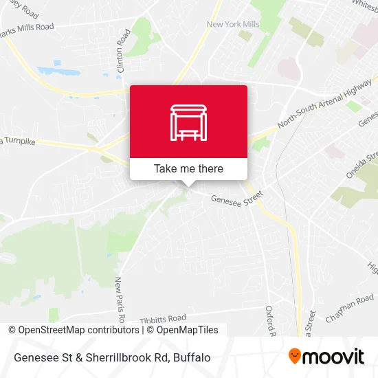 Genesee St & Sherrillbrook Rd map