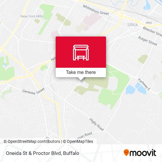 Oneida St & Proctor Blvd map