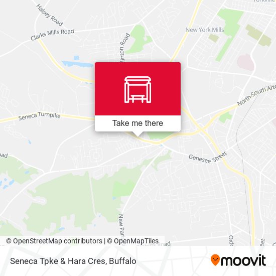 Seneca Tpke & Hara Cres map