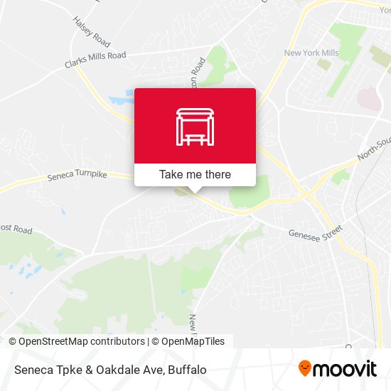 Seneca Tpke & Oakdale Ave map