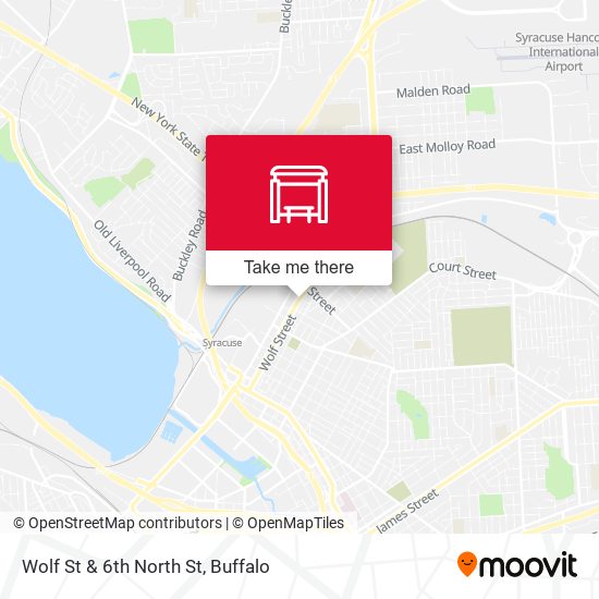 Wolf St & 6th North St map