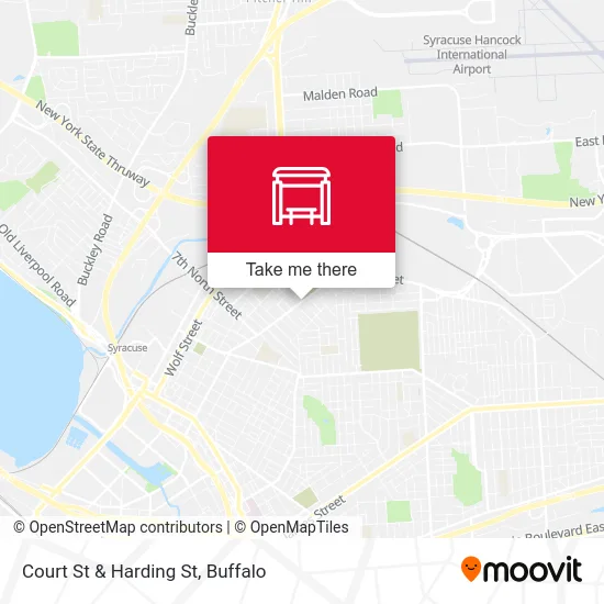 Court St & Harding St map