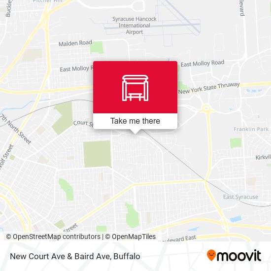 New Court Ave & Baird Ave map