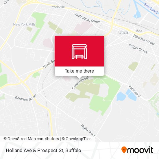 Holland Ave & Prospect St map