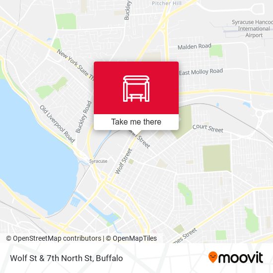 Wolf St & 7th North St map