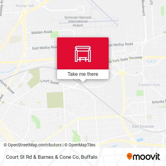 Court St Rd & Barnes & Cone Co map