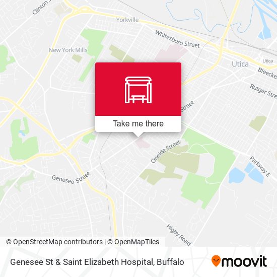 Genesee St & Saint Elizabeth Hospital map