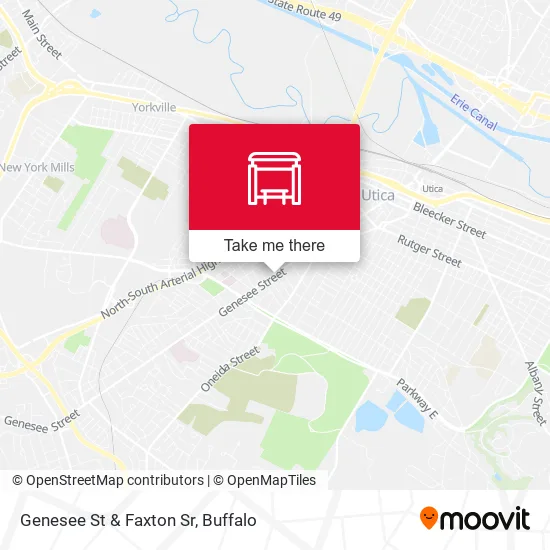 Genesee St & Faxton Sr map