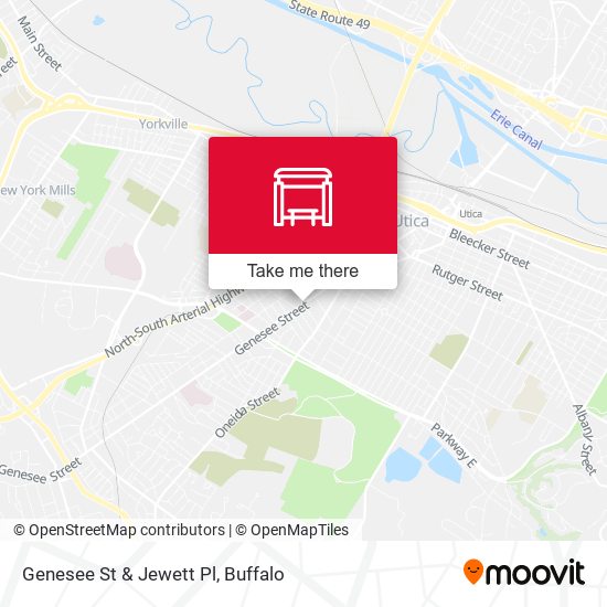 Genesee St & Jewett Pl map
