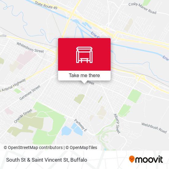 South St & Saint Vincent St map