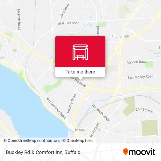 Buckley Rd & Comfort Inn map