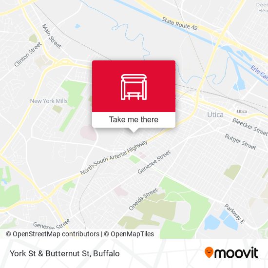 York St & Butternut St map