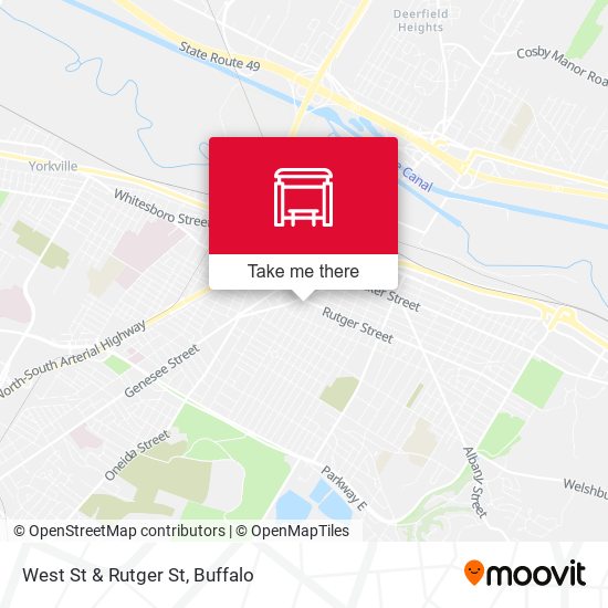 West St & Rutger St map