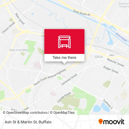 Ash St & Martin St map