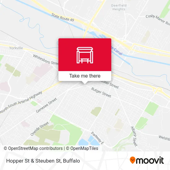 Hopper St & Steuben St map