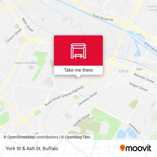 Mapa de York St & Ash St