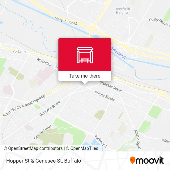 Hopper St & Genesee St map