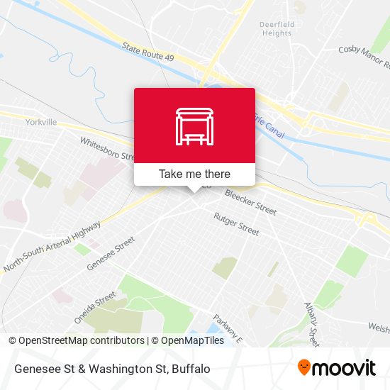 Genesee St & Washington St map