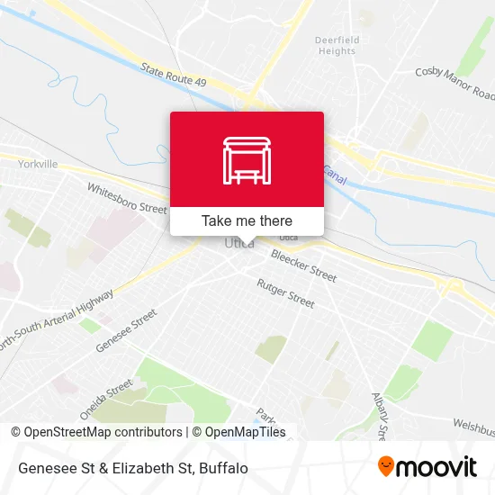 Genesee St & Elizabeth St map