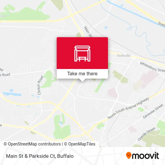 Main St & Parkside Ct map