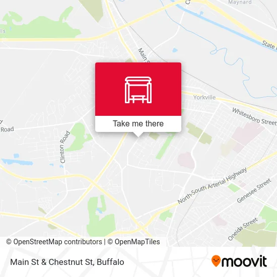 Main St & Chestnut St map