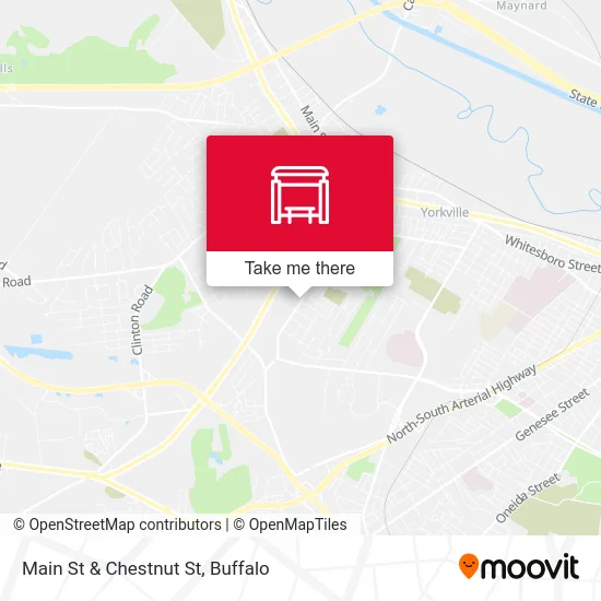 Main St & Chestnut St map