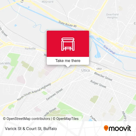 Varick St & Court St map