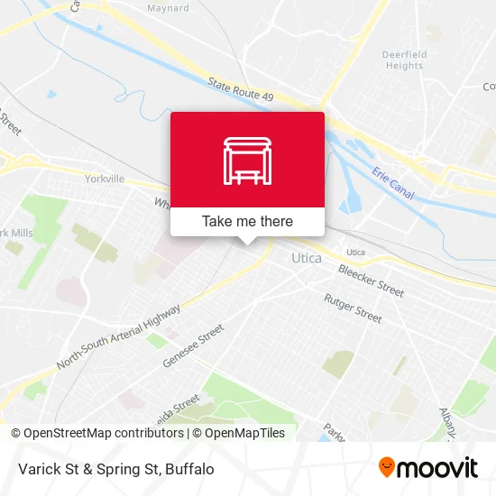 Varick St & Spring St map