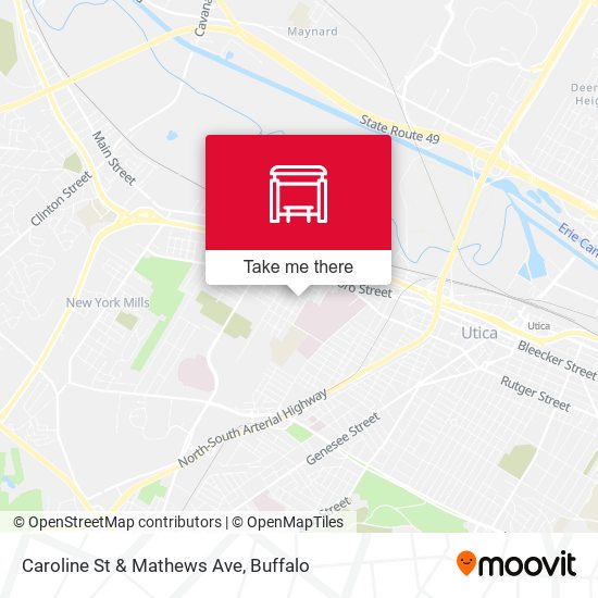 Caroline St & Mathews Ave map