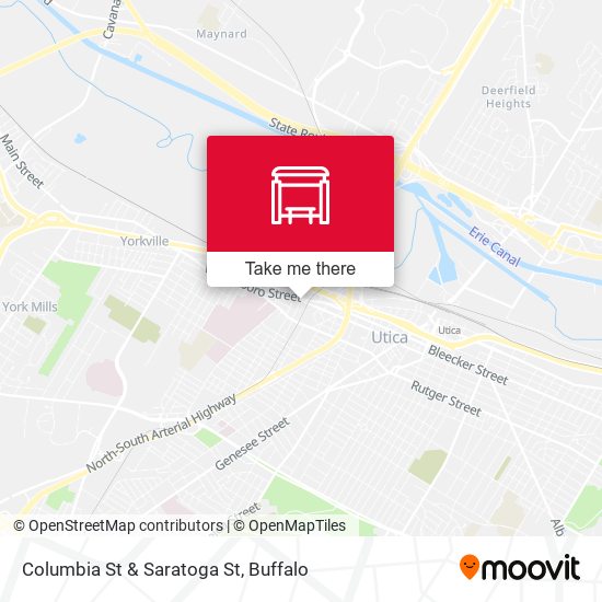 Columbia St & Saratoga St map