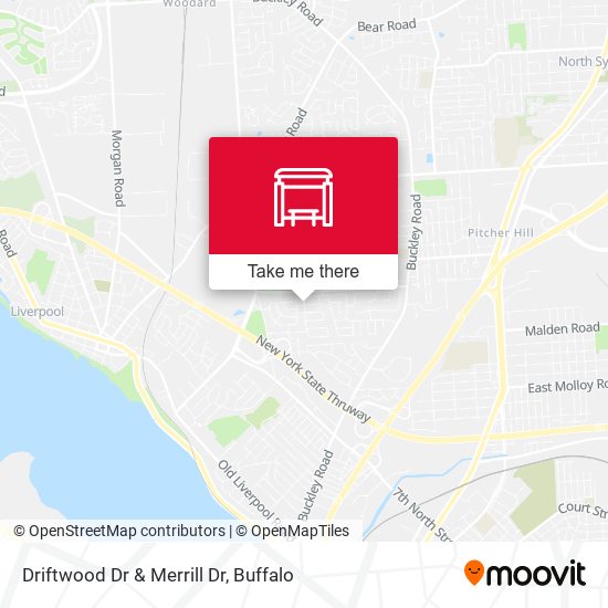 Driftwood Dr & Merrill Dr map