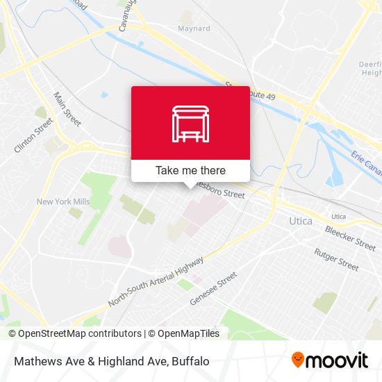Mathews Ave & Highland Ave map