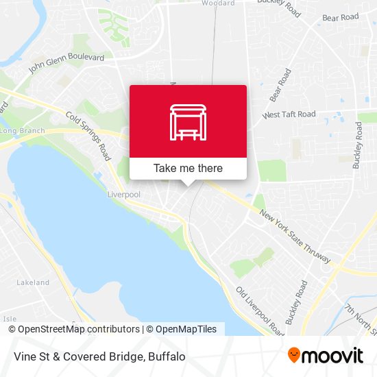 Vine St & Covered Bridge map