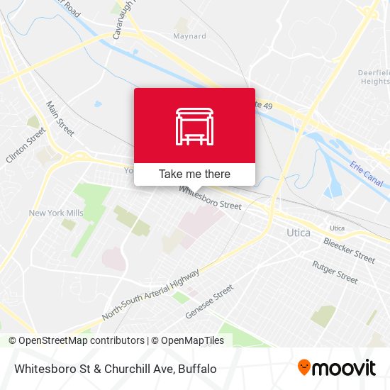 Whitesboro St & Churchill Ave map