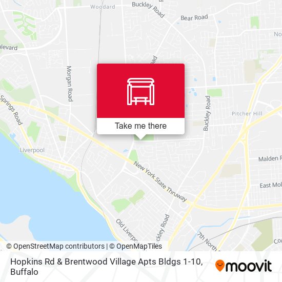 Mapa de Hopkins Rd & Brentwood Village Apts Bldgs 1-10
