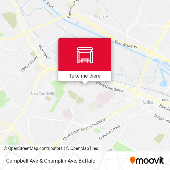Campbell Ave & Champlin Ave map