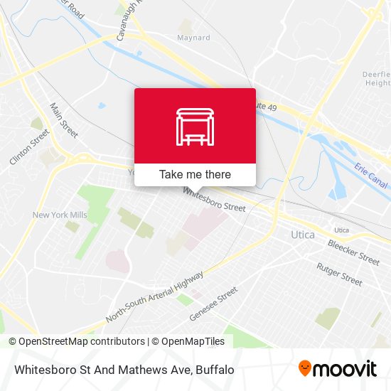 Whitesboro St And Mathews Ave map