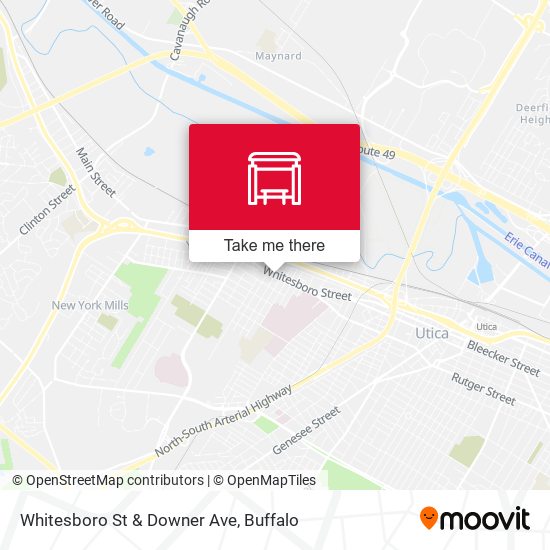 Whitesboro St & Downer Ave map