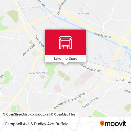 Campbell Ave & Dudley Ave map