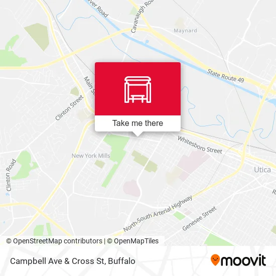 Campbell Ave & Cross St map