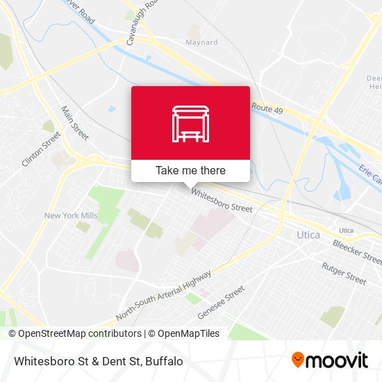 Whitesboro St & Dent St map
