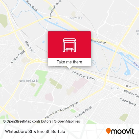 Whitesboro St & Erie St map